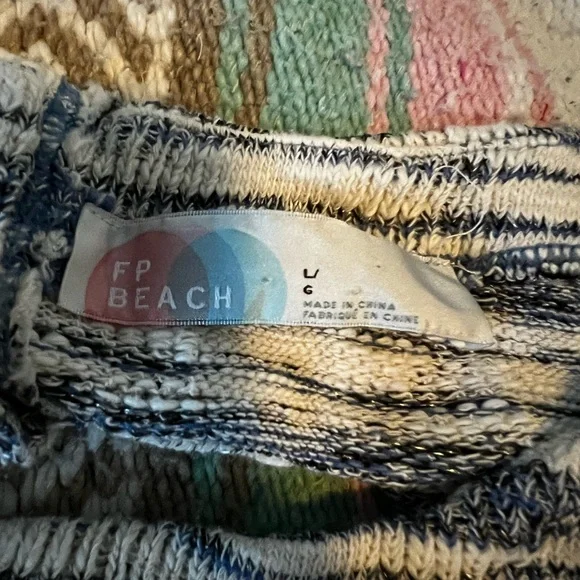 Free People Striped Morning Tides Jumpsuit size Large - Picture 8 of 11